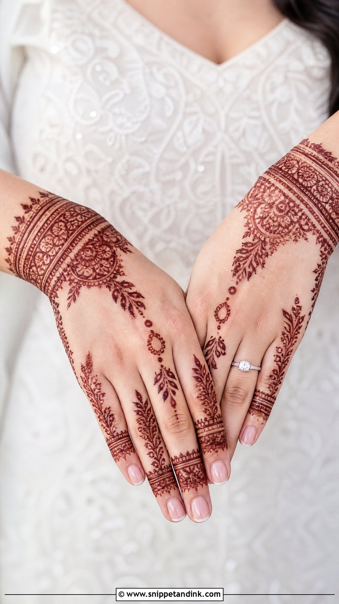 Ring Ceremony Mehndi Design - Snippet and Ink - 20 Engagement Bride Mehndi Designs