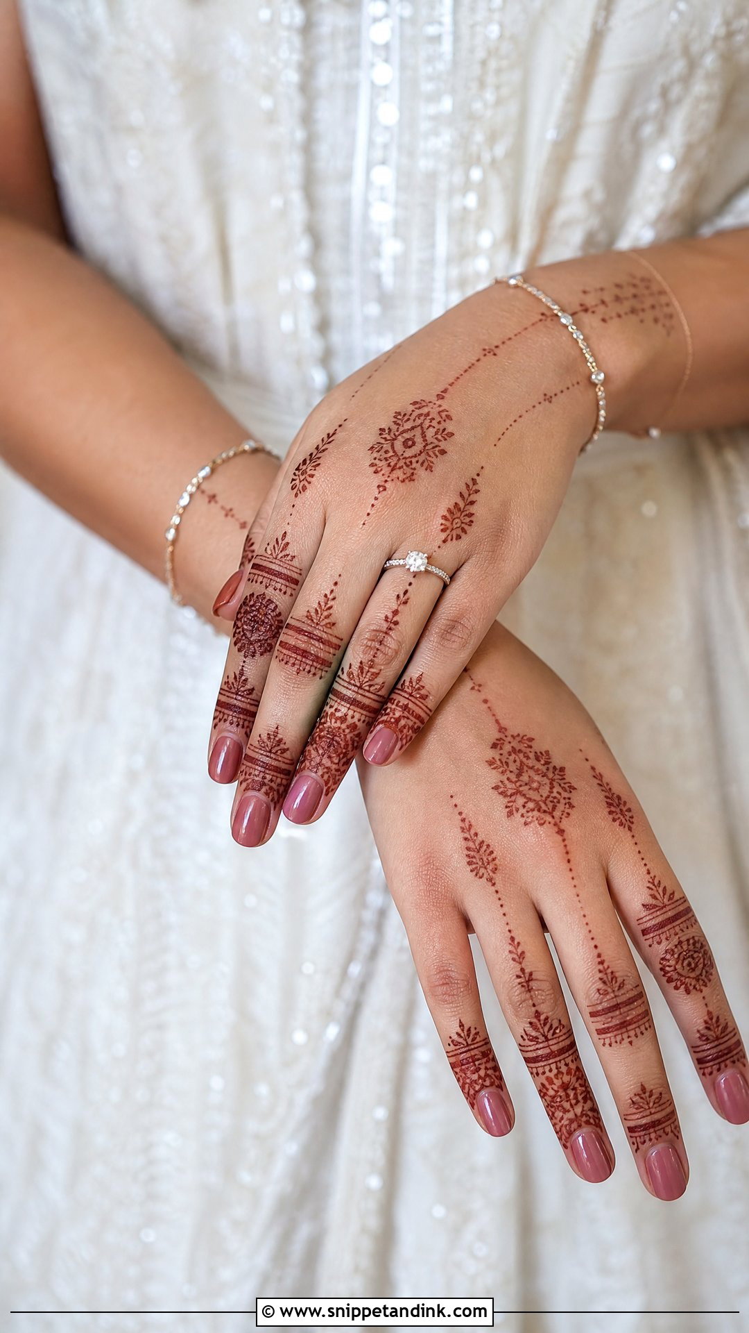 Ring Ceremony Mehndi For Bride - Snippet and Ink - 20 Engagement Mehndi for Bride Ideas