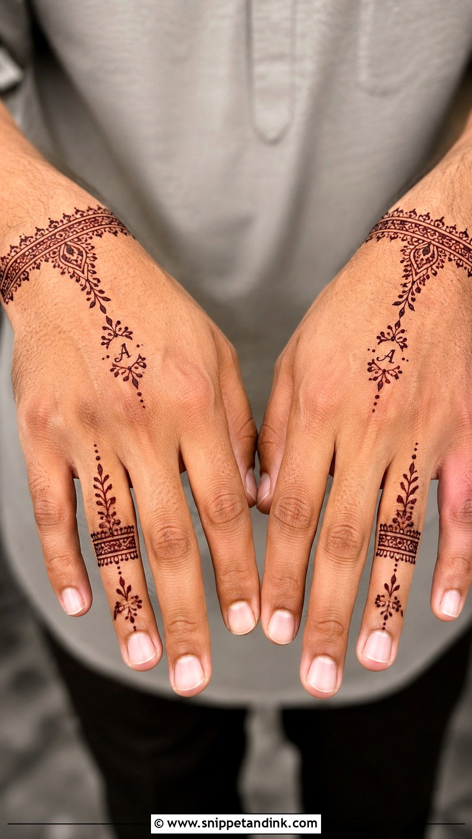Ring Finger Groom Mehndi Design - Snippet and Ink - 30 Groom Mehndi Design Ideas