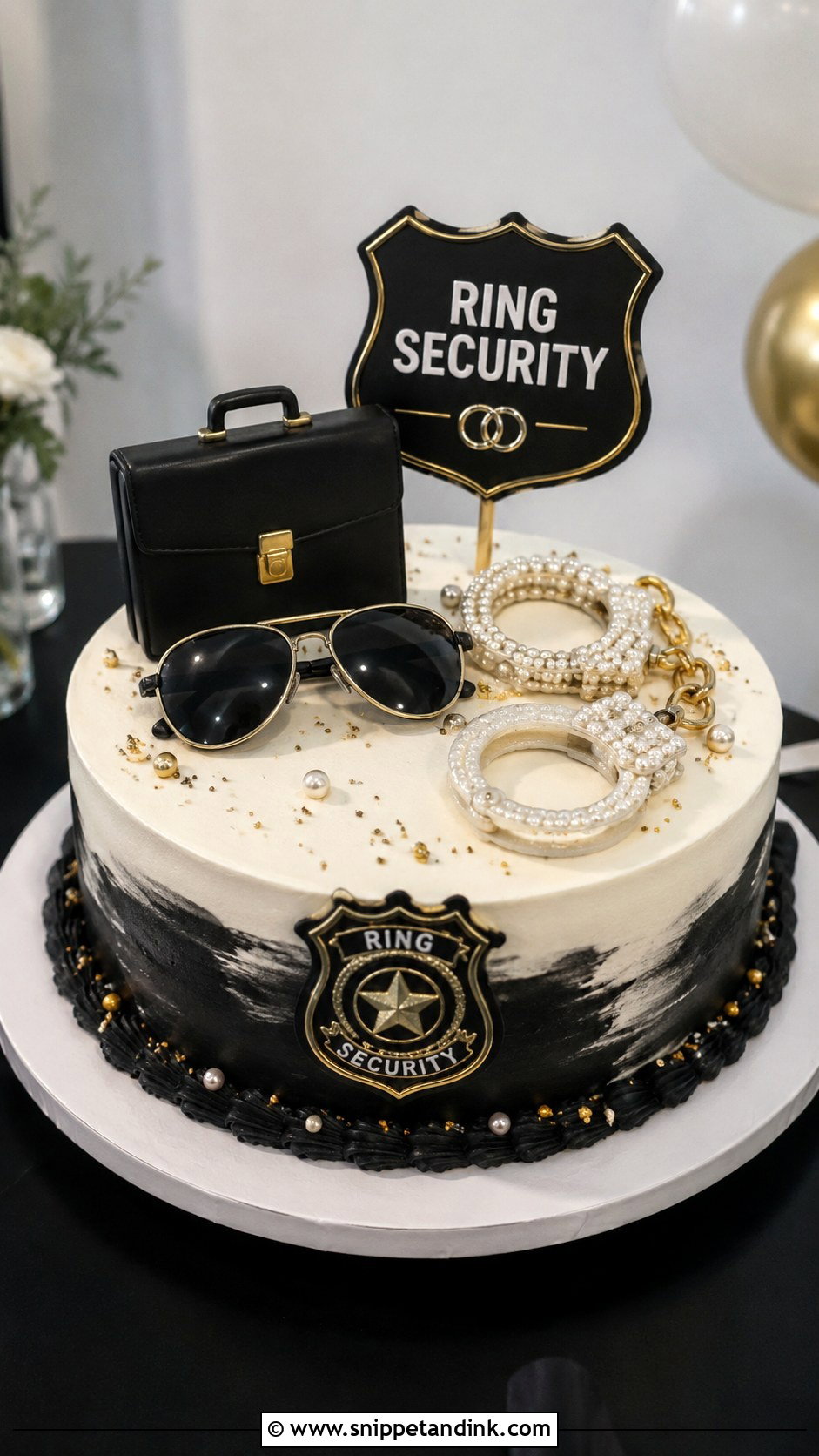 Ring Security Cake - Snippet and Ink - 20 Funny Bachelorette Cake Ideas for Wedding