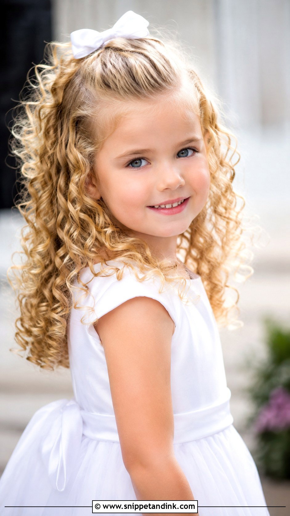 Ringlet Curls Hairstyle - Snippet and Ink - 25 Kids Girls Wedding Hairstyles