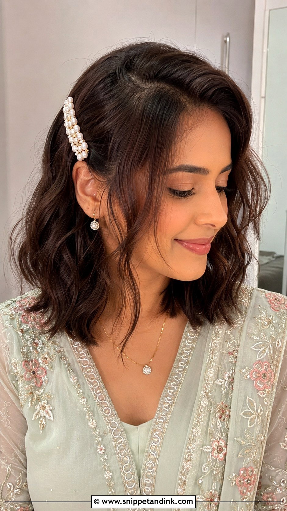 Roka Ceremony Short Hair - Snippet and Ink - 20 Hairstyle for Roka Ceremony Ideas