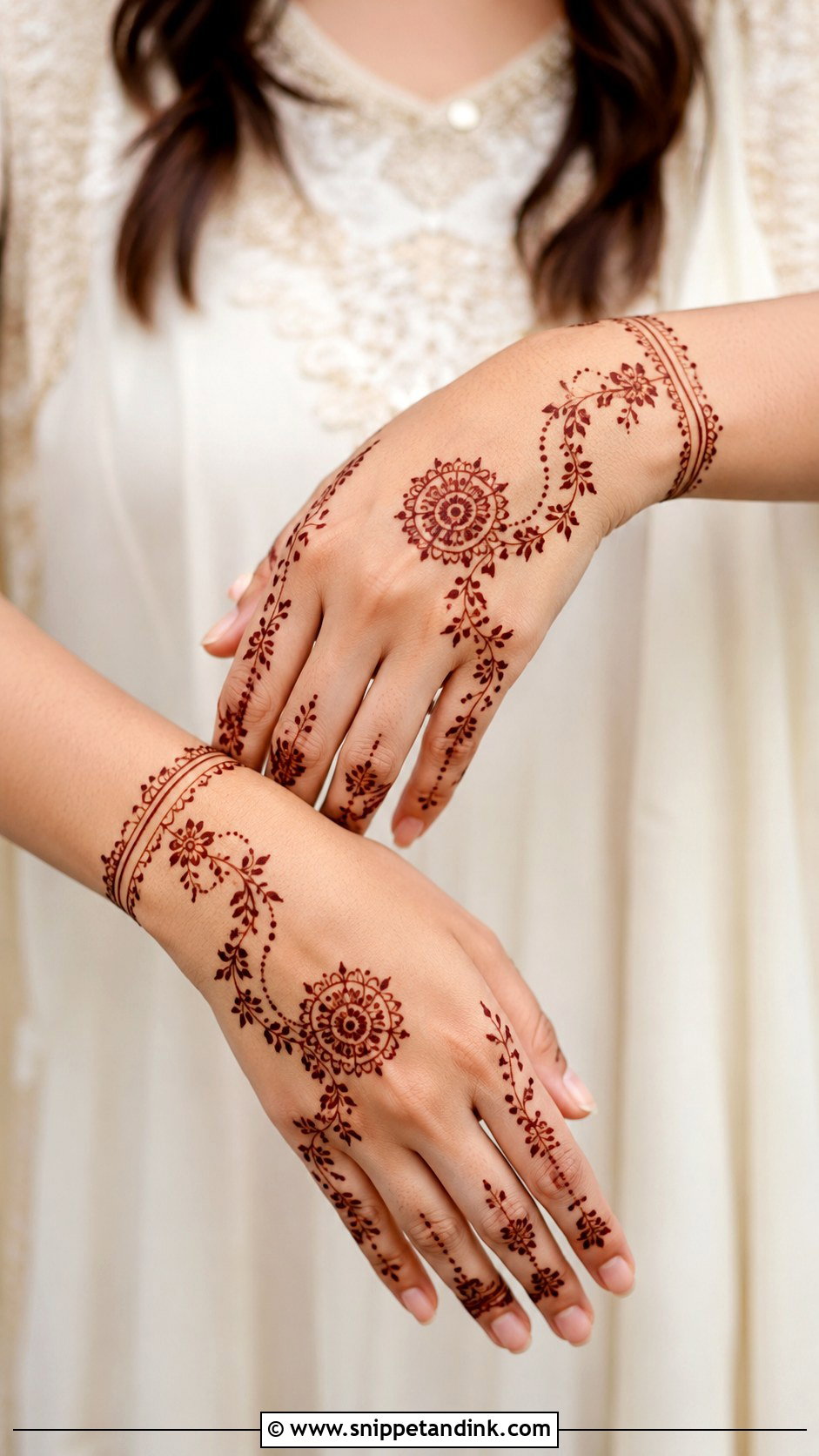 Roka Engagement Mehndi Design - Snippet and Ink - 35 Engagement Mehndi Designs