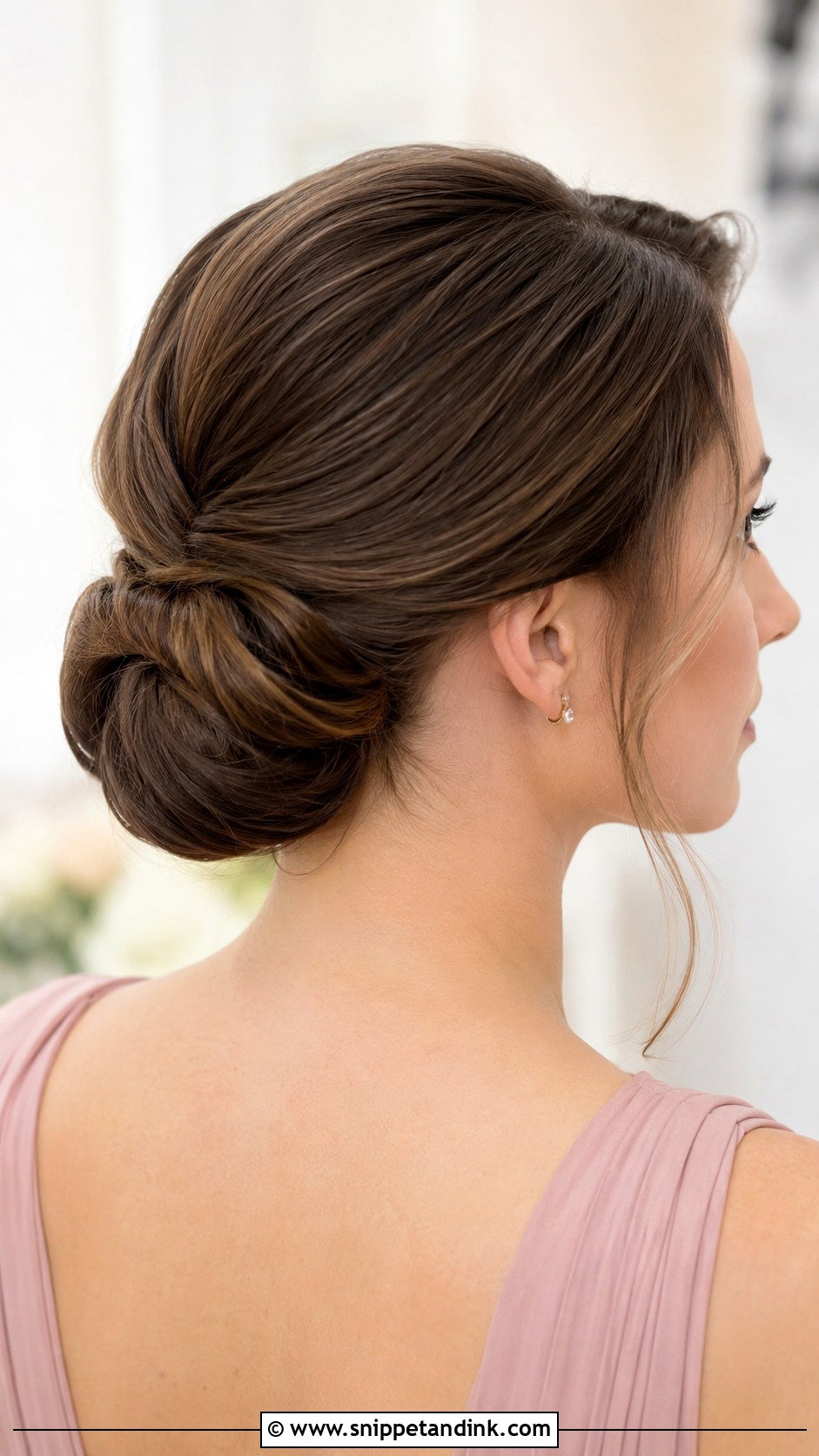 Rolled Bun Bridesmaid Updo For Long Hair - Snippet and Ink - 20 Bridesmaid Updo Hairstyles for Long Hair