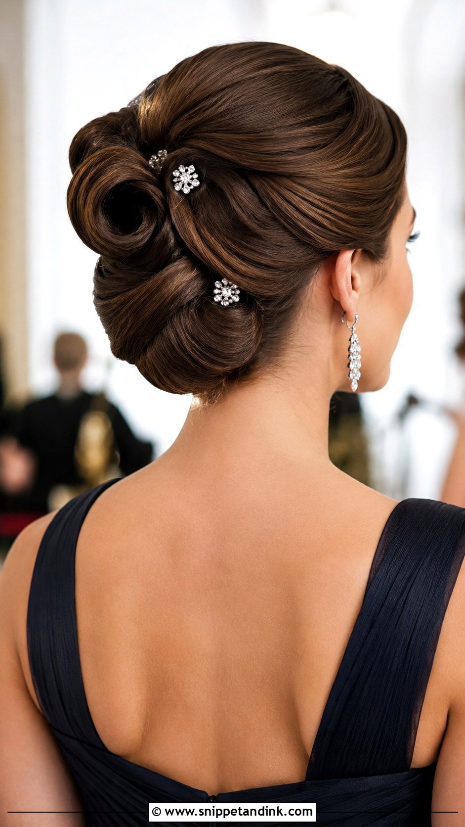 Rolled Updo for Long Hair - Snippet and Ink - 30 Wedding Updos for Long Hair