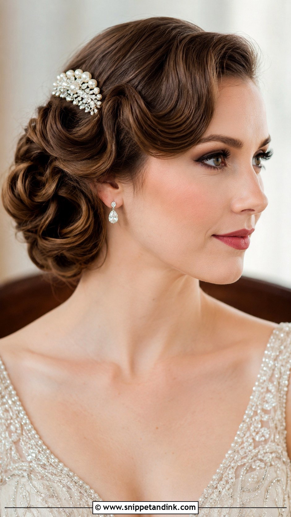 Rolled Updo for Medium Hair - Snippet and Ink - 25 Wedding Guest Updos for Medium Hair