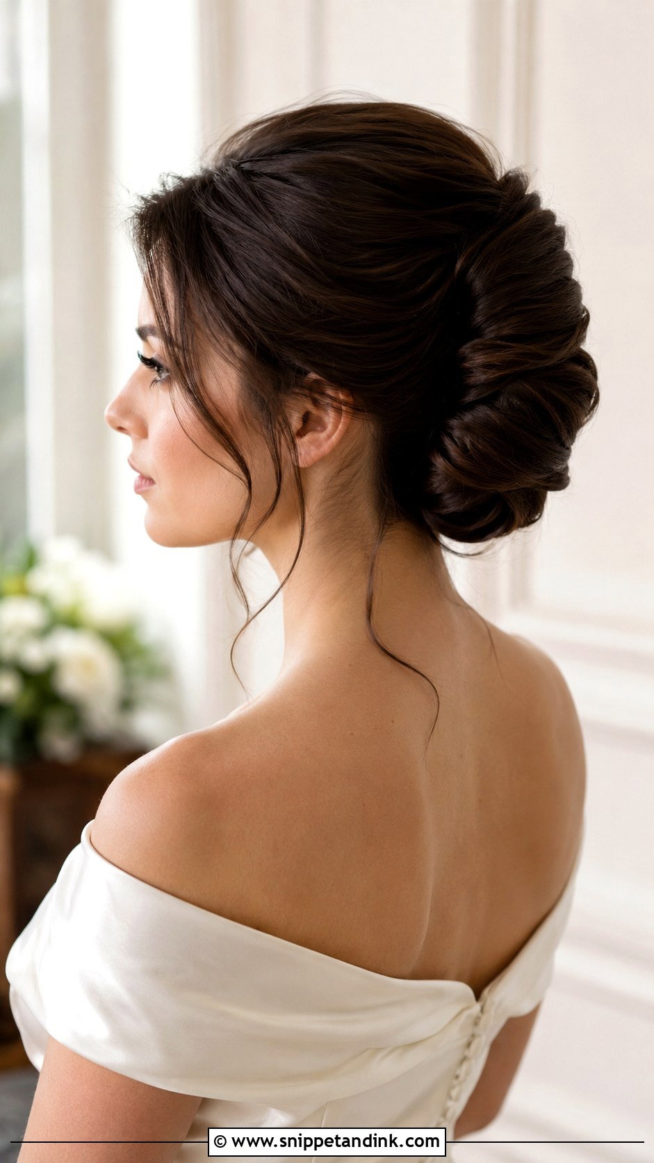 Rolled Updo for Medium Hair - Snippet and Ink - 30 Wedding Updos for Medium Hair