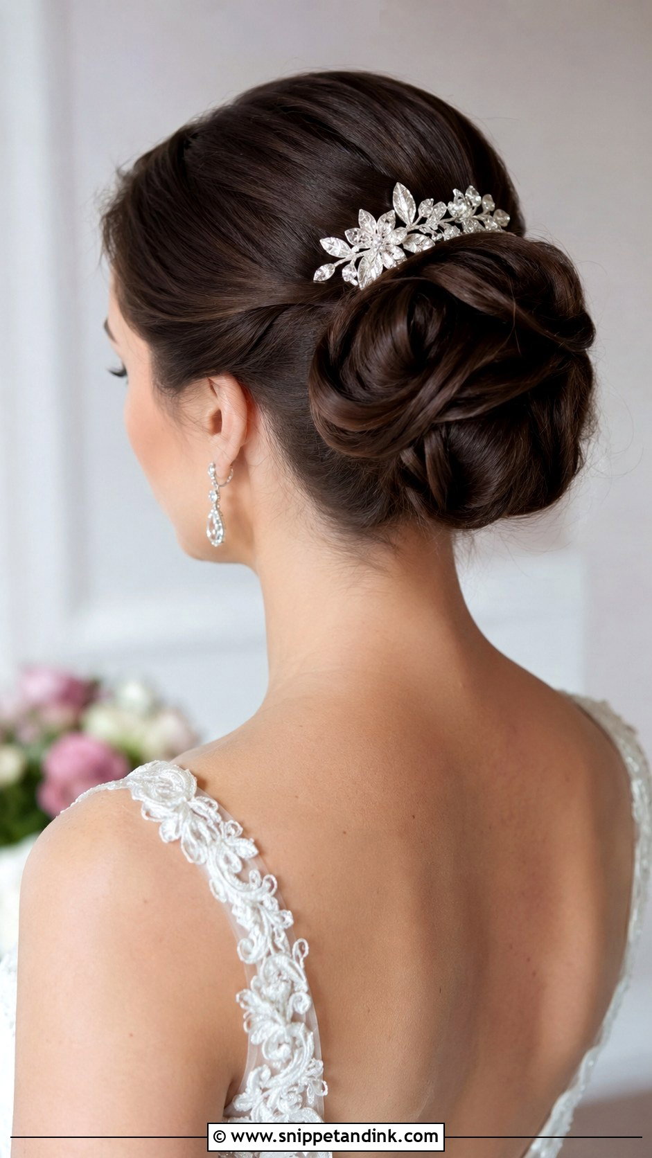 Rolled Updo for Medium Hair - Snippet and Ink - 25 Up Dos for Medium Hair Wedding Ideas