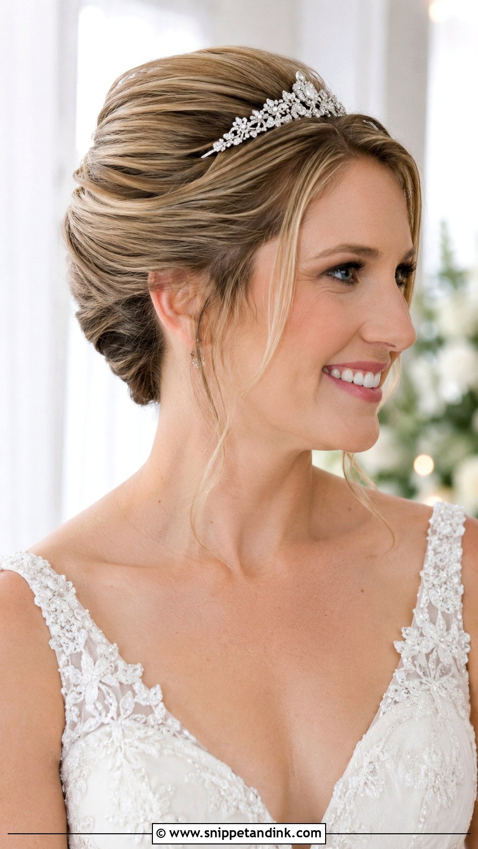 Rolled Updo for Short Wedding Hair - Snippet and Ink - 20 Short Updo Wedding Hairstyles