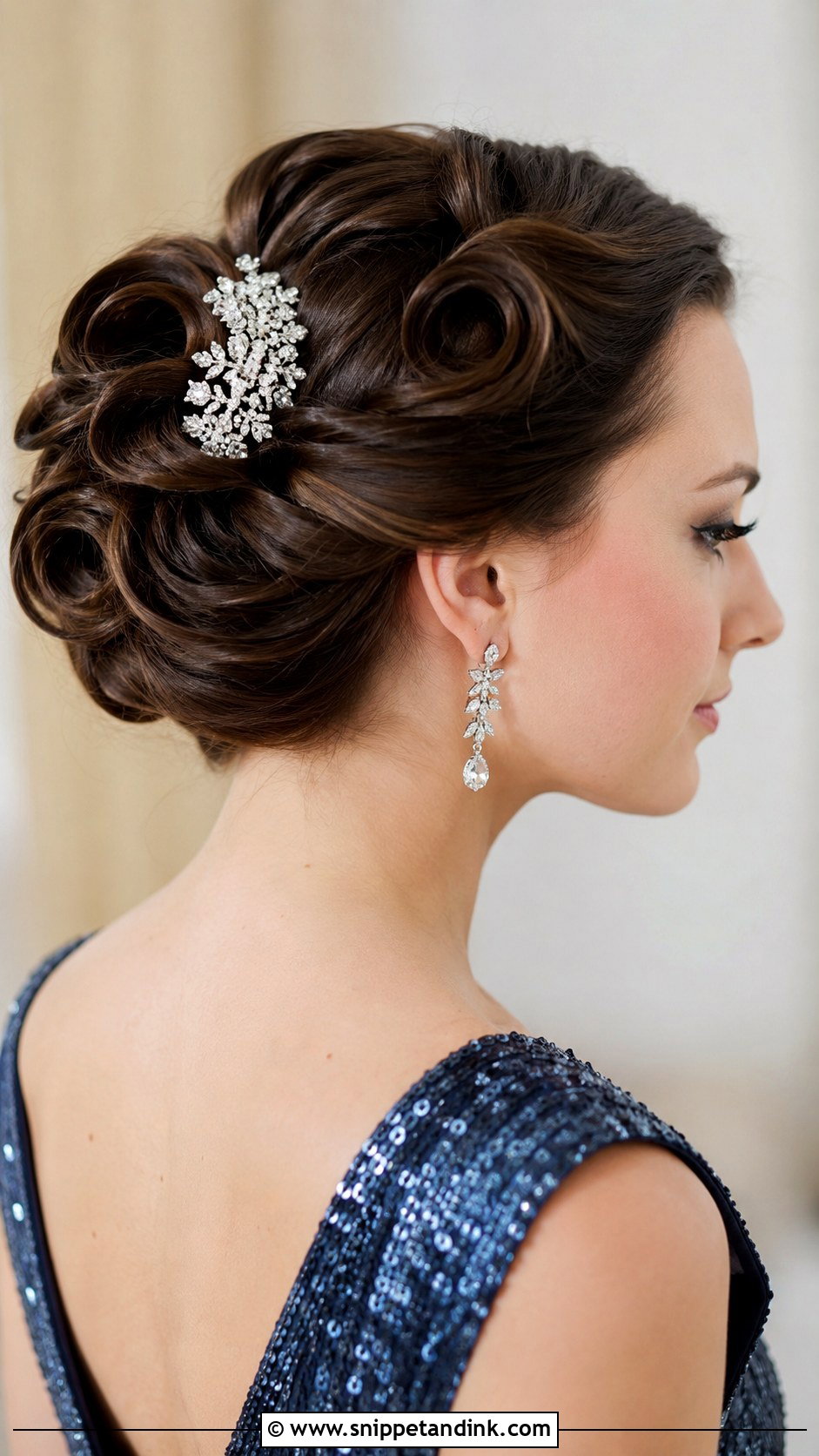 Rolled Updo - Snippet and Ink - 20 Easy Wedding Guest Updo Hairstyles