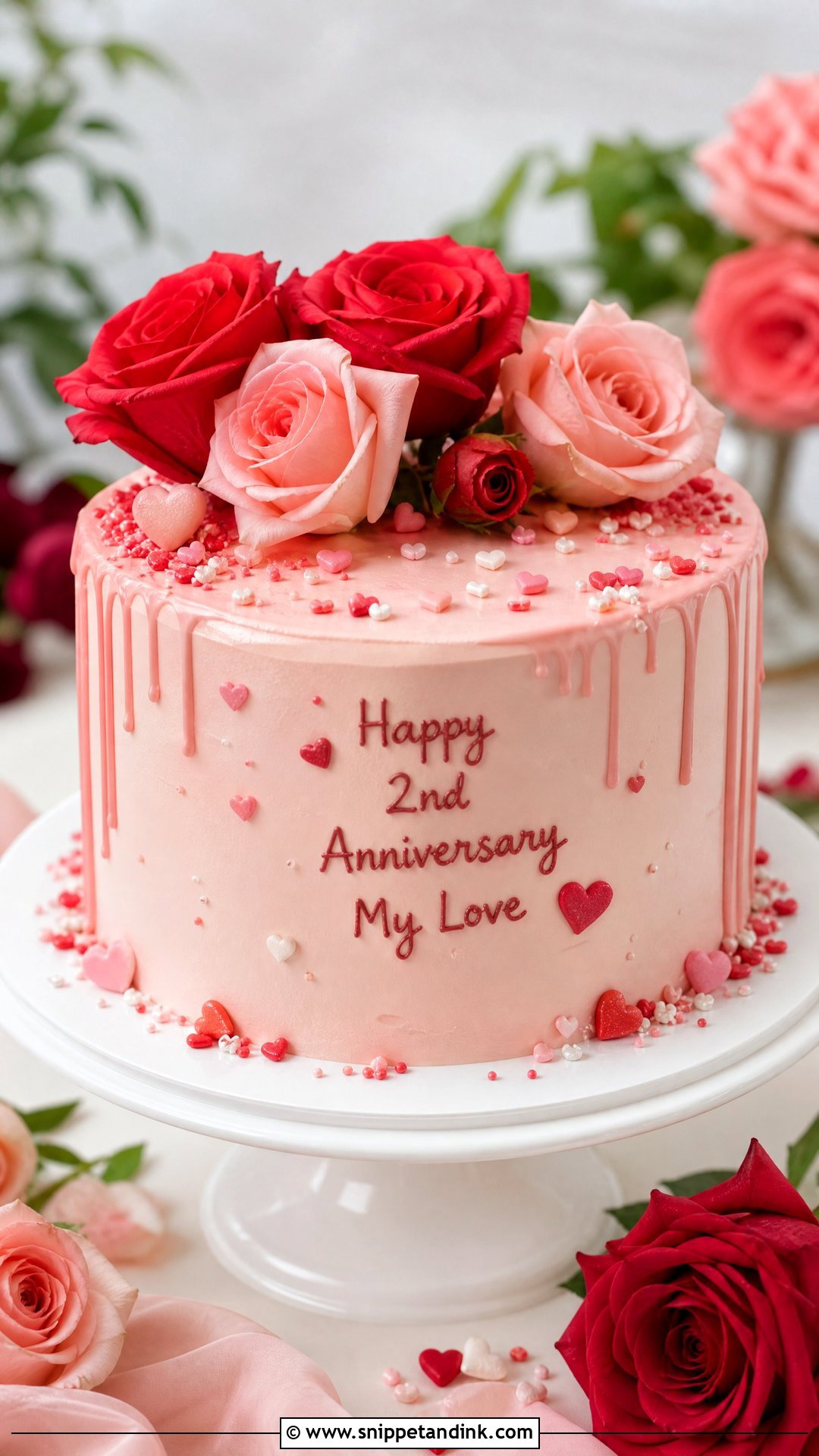 Romantic Anniversary Cake - Snippet and Ink - 30 2 Year Anniversary Cake Ideas