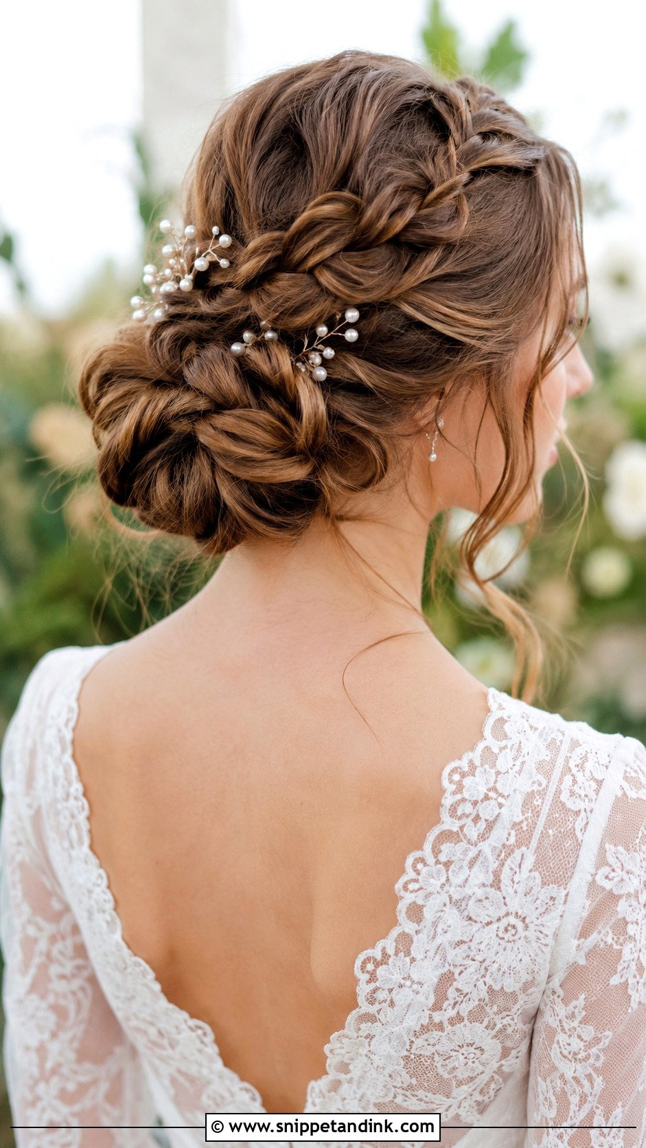 Romantic Braided Chignon for Fine Hair - Snippet and Ink - 20 Wedding Hair for Fine Hair Ideas