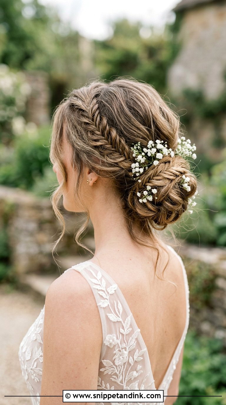 Romantic Braided Chignon - Snippet and Ink - 20 Bridal Hair Do Ideas
