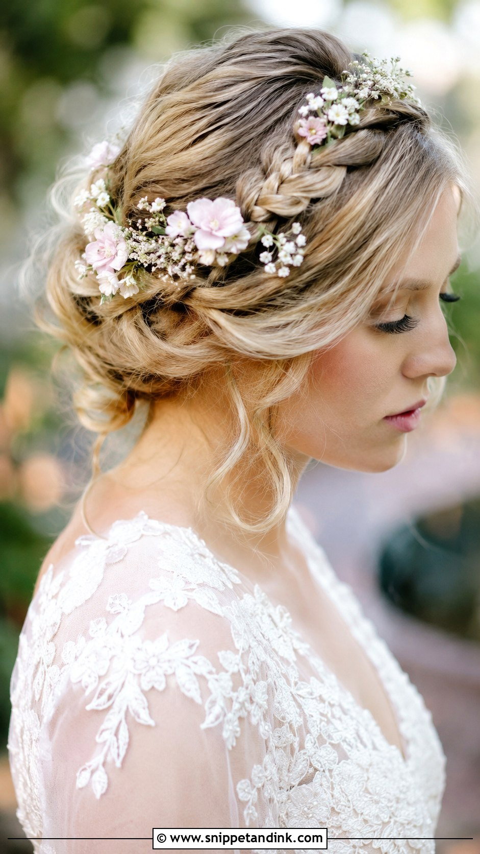 Romantic Braided Crown - Snippet and Ink - 20 Latest Bridal Hairstyles