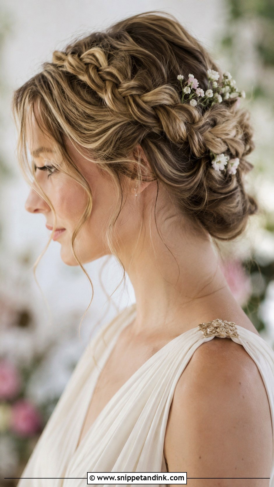 Romantic Braided Crown Updo - Snippet and Ink - 30 Hair Styles for Long Hair for Weddings