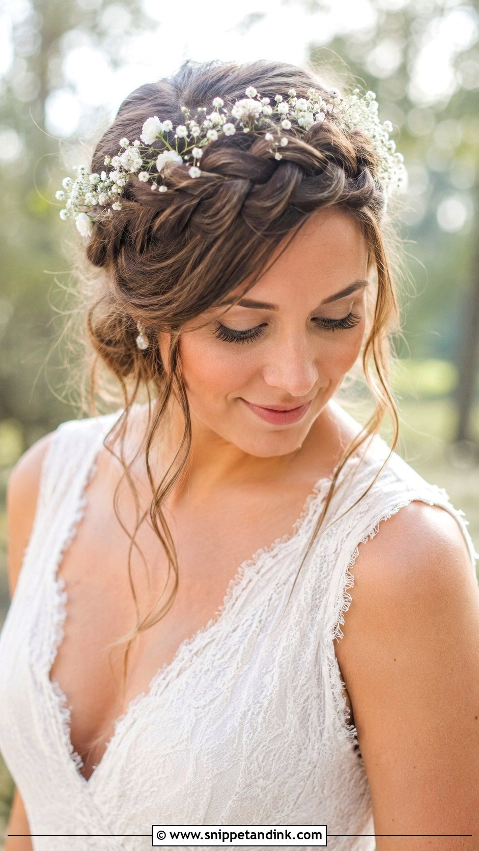 Romantic Braided Crown Updo - Snippet and Ink - 20 Classy Elegant Updo Wedding Hairstyles