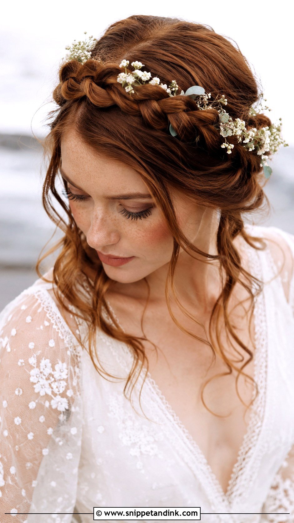 Romantic Braided Crown - Snippet and Ink - 20 Bridal Hairstyles Front Look