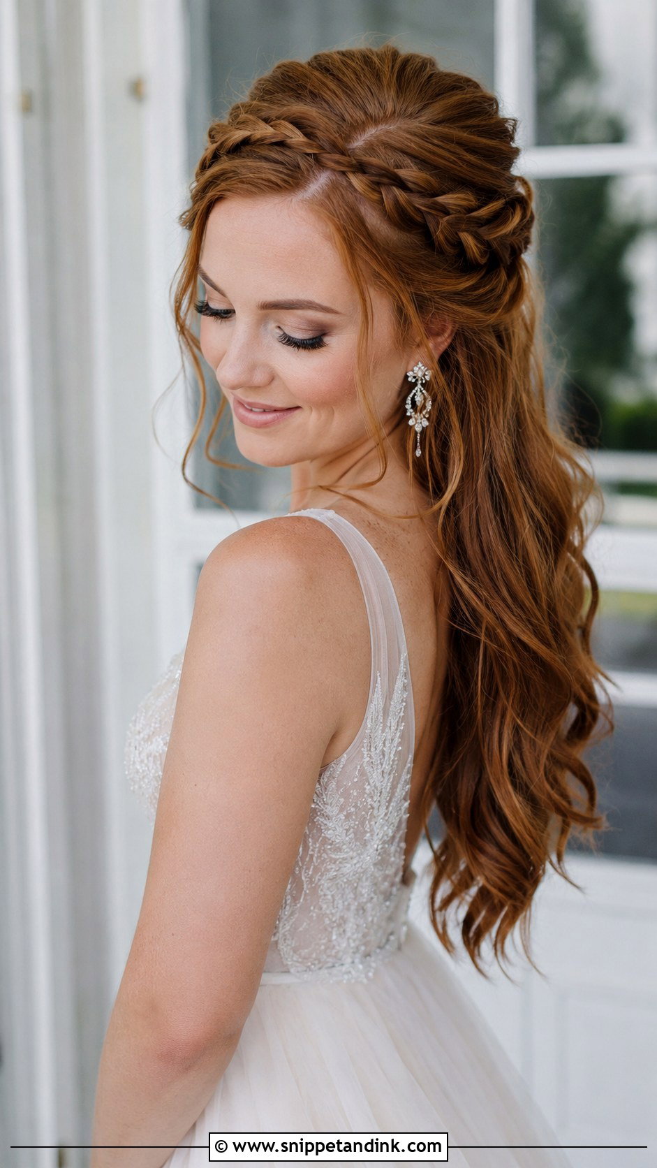 Romantic Braided Half Updo - Snippet and Ink - 25 Bridal Hair Braid Ideas