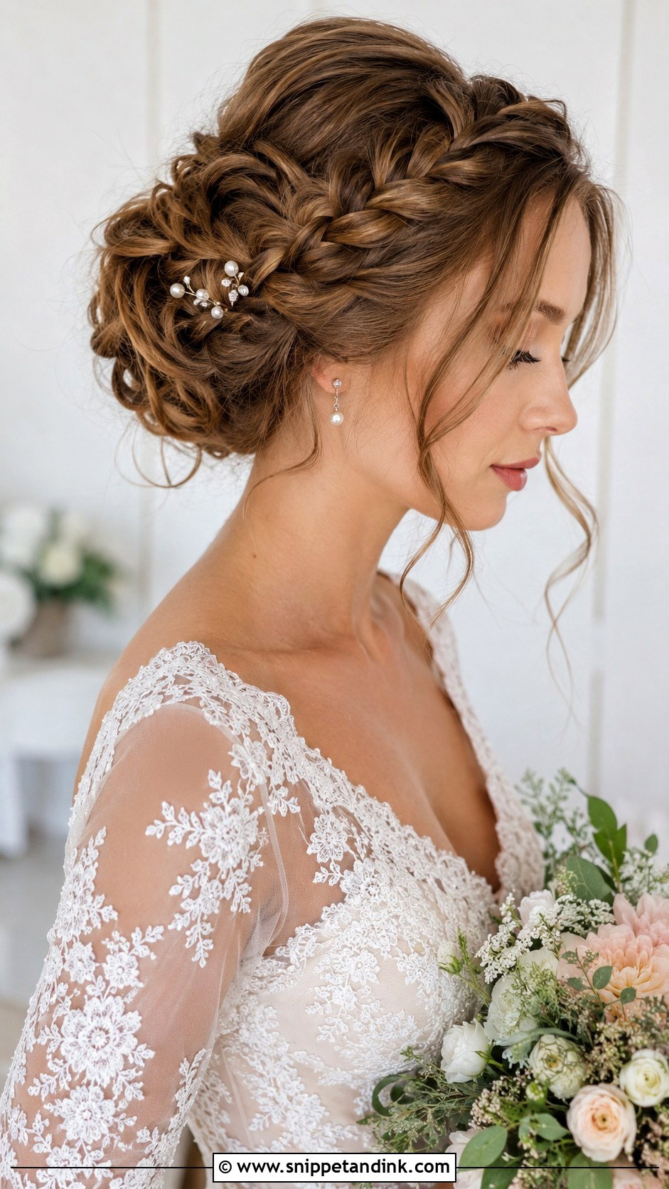 Romantic Braided Updo - Snippet and Ink - 20 Hollywood Glam Wedding Hair Ideas