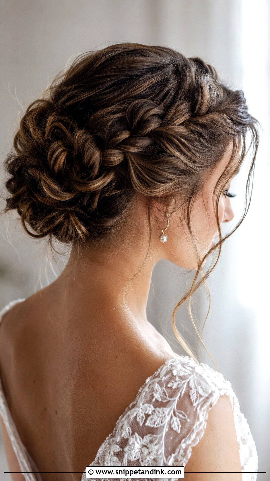 Romantic Braided Updo With Tape In Extensions - Snippet and Ink - 20 Wedding Hair Extensions