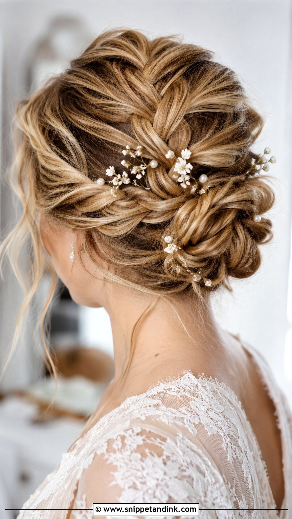 Romantic Braided Updo for Wedding - Snippet and Ink - 20 Courthouse Wedding Hairstyles