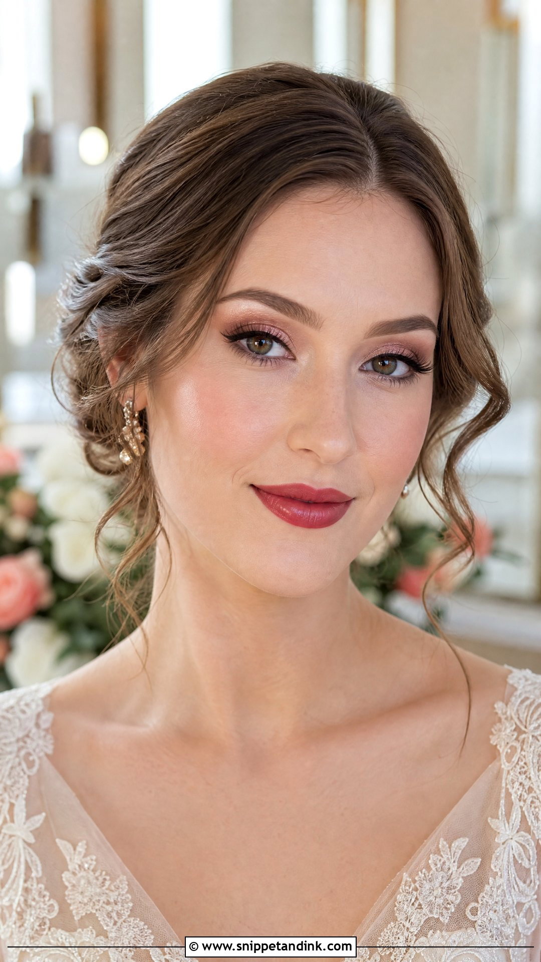 Romantic Bridal Makeup Red Lips - Snippet and Ink - 30 Bridal Makeup Red Lips