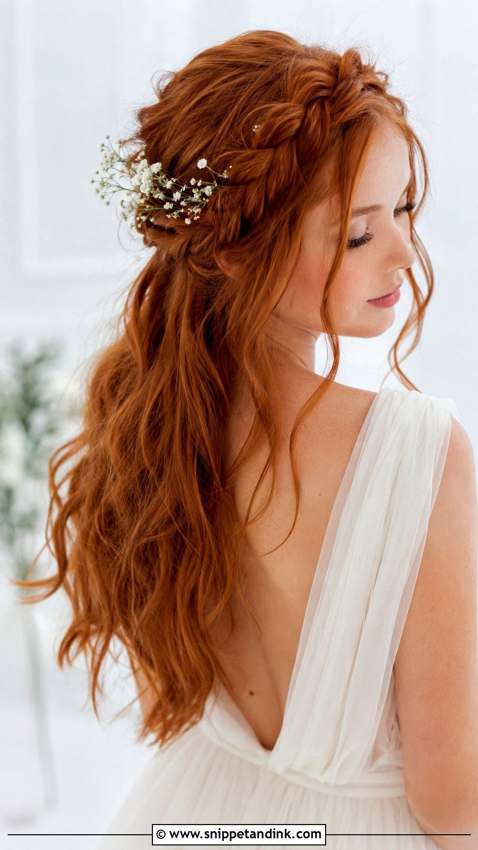 Romantic Bride Hair With A Braided Crown - Snippet and Ink - 15 Romantic Bride Hair Ideas