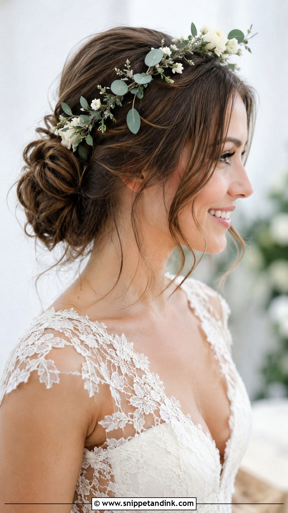 Romantic Bun With Face Framing Tendrils - Snippet and Ink - 20 Hair Up Styles Wedding