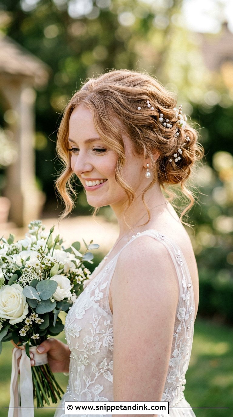 Romantic Bun With Loose Tendrils - Snippet and Ink - 20 Bride Hair Up Ideas