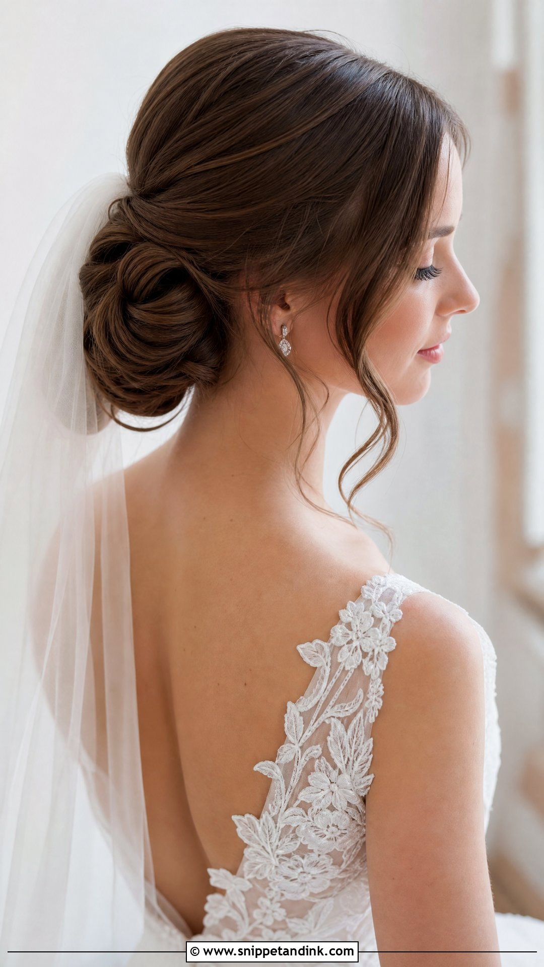 Romantic Chignon Updo for Brides - Snippet and Ink - 20 Trendy Wedding Hairstyles