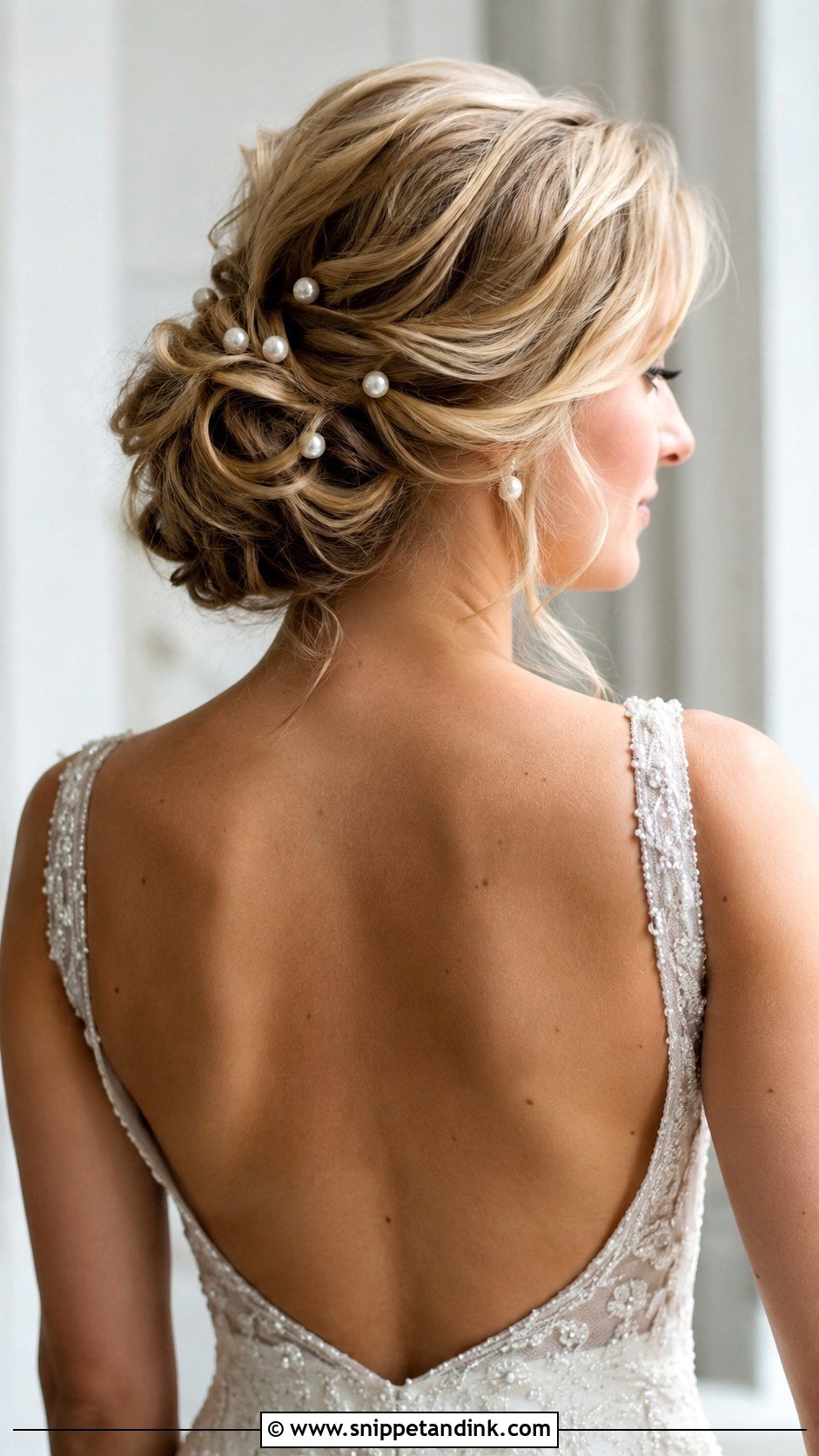 Romantic Chignon With Pearls - Snippet and Ink - 25 Easy Hairstyles for Long Hair Wedding