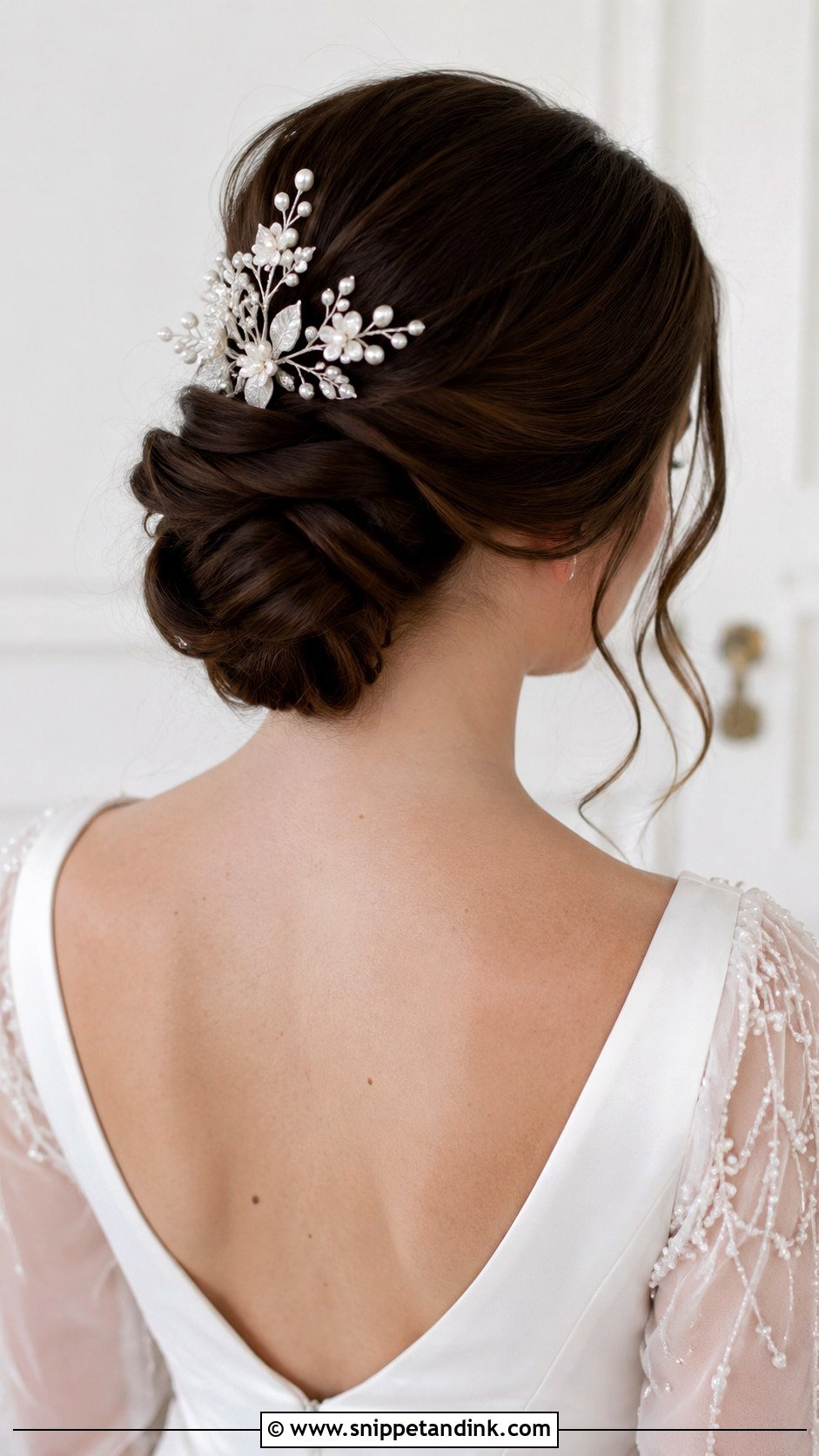 Romantic Chignon - Snippet and Ink - 20 Sims 4 CC Wedding Hair Ideas
