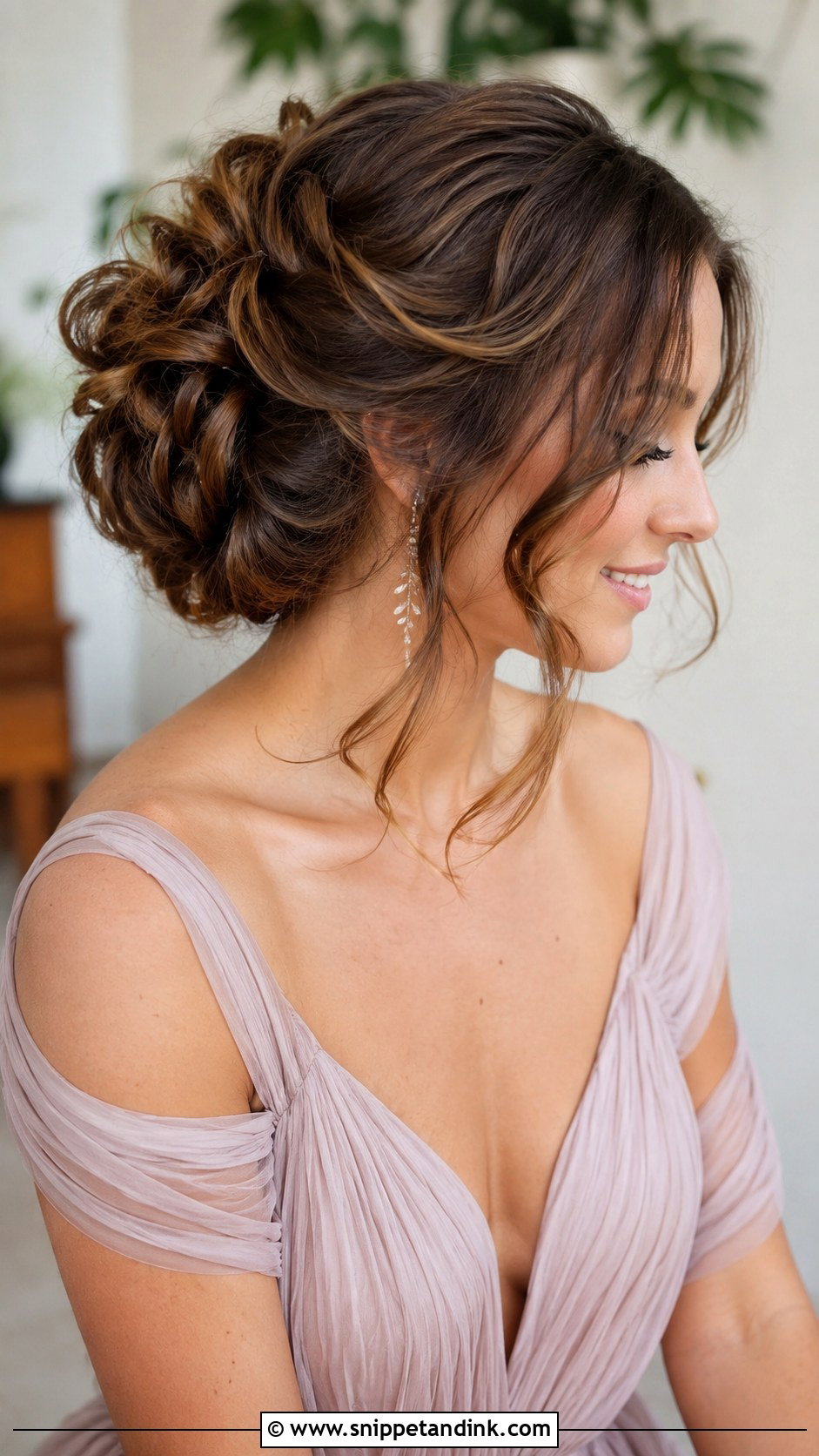 Romantic Curled Updo - Snippet and Ink - 20 Long Black Tie Hairstyles