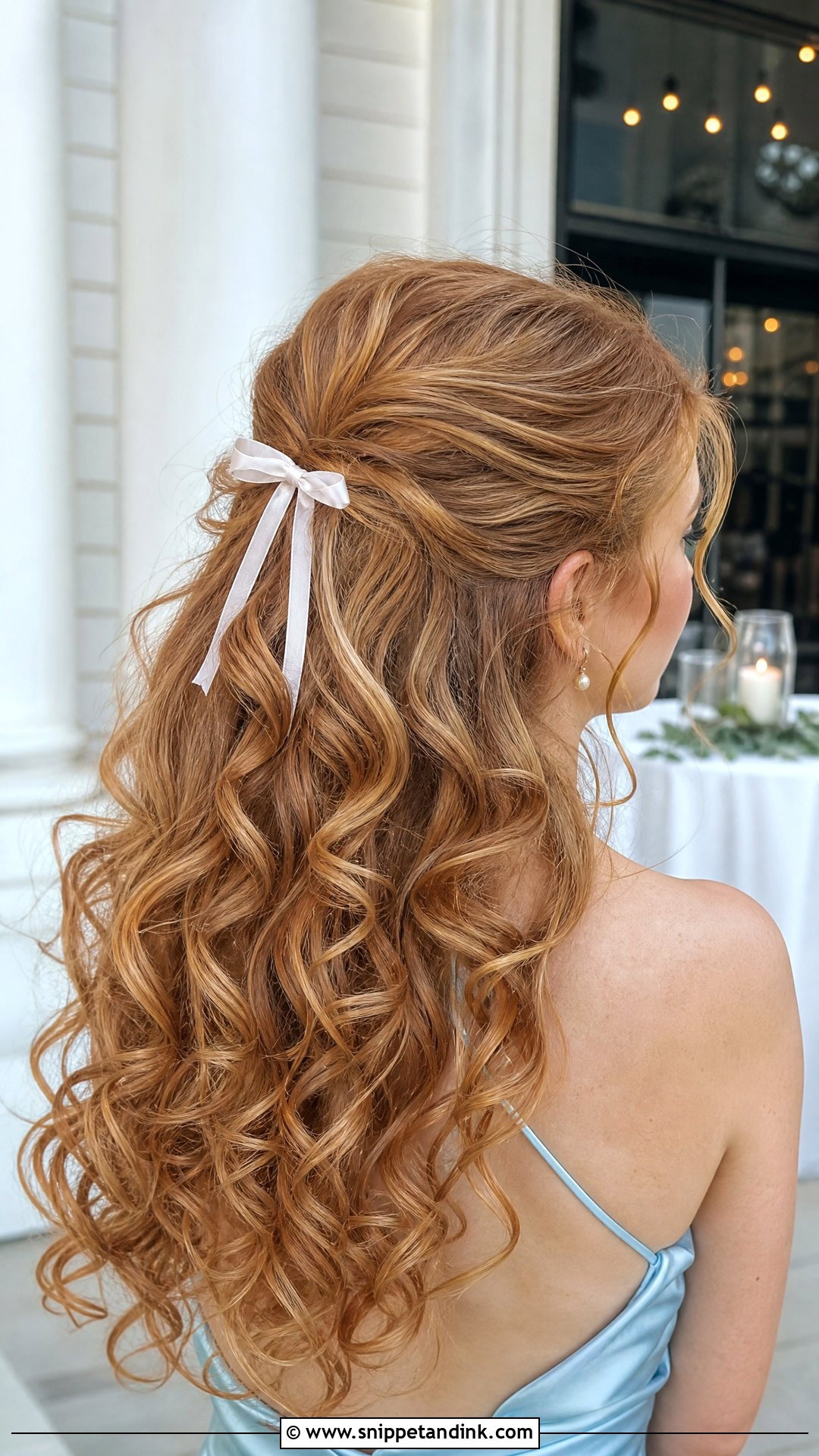 Romantic Curls Half Up - Snippet and Ink - 20 Hairstyles for Join Wedding
