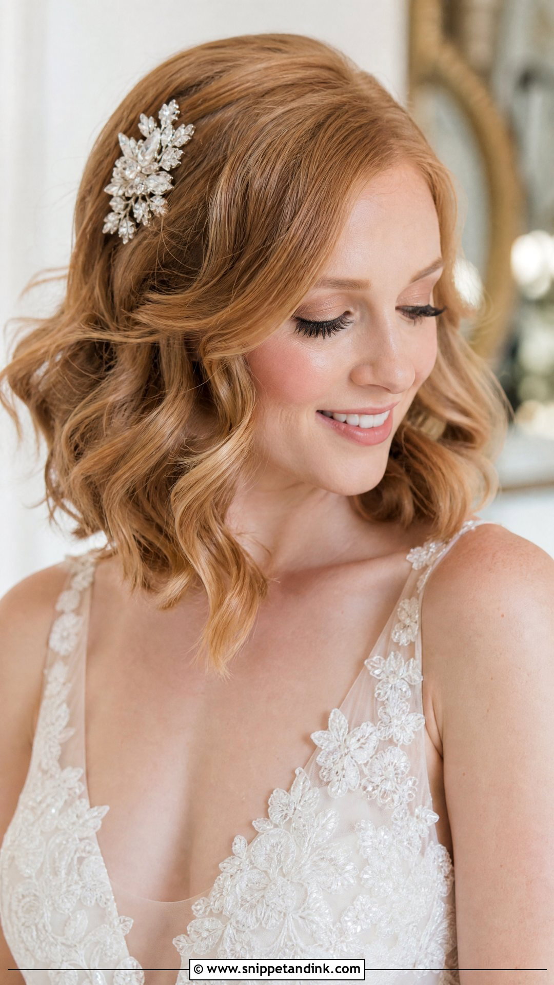 Romantic Curls Lob - Snippet and Ink - 20 Wedding Hair Short Length Ideas