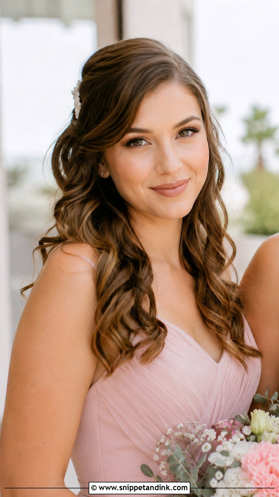 Romantic Curls Worn Down - Snippet and Ink - 20 Bridal Party Hairstyles