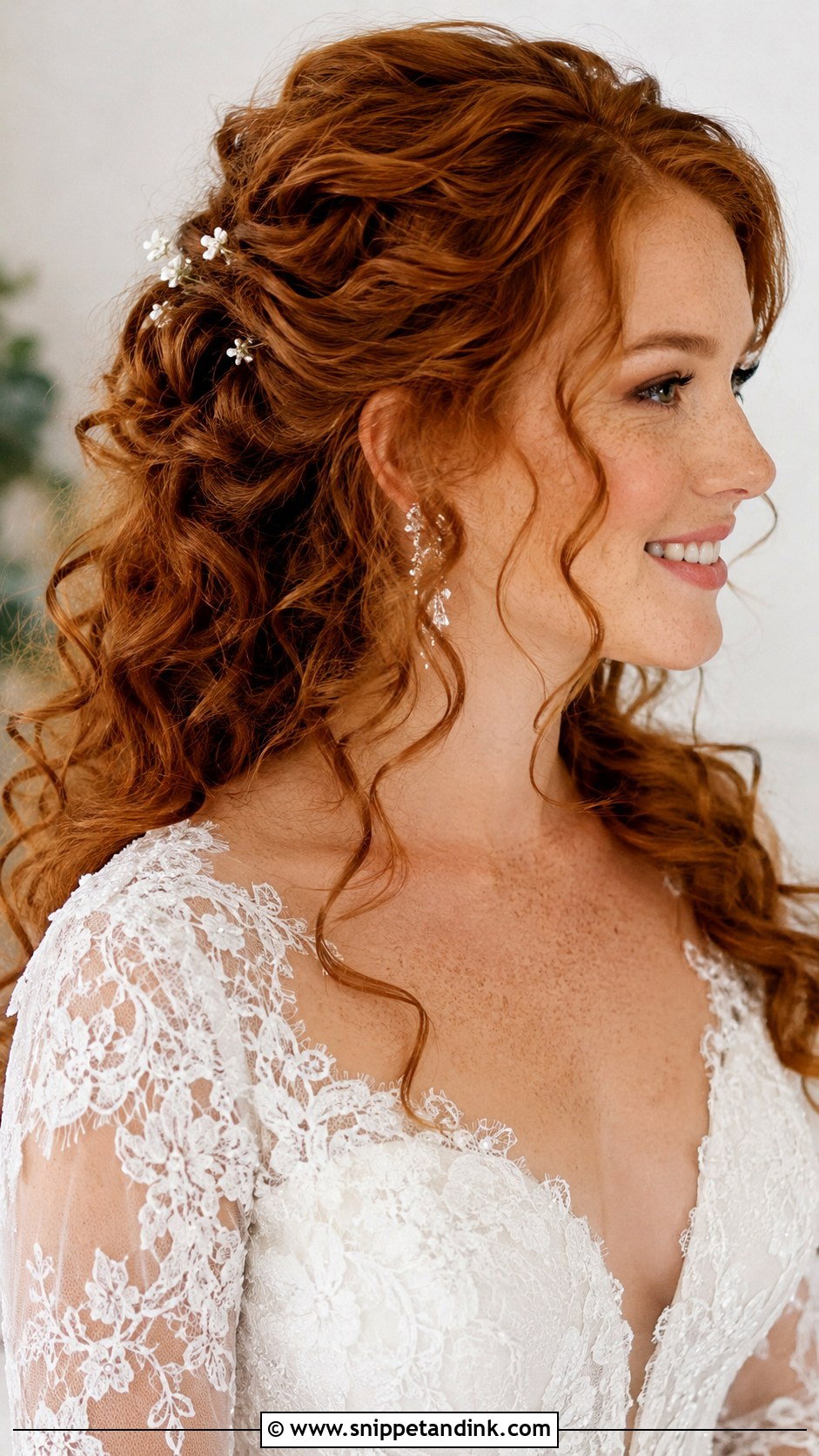 Romantic Curly Bridal Hair - Snippet and Ink - 25 Short Curly Bridal Hair Ideas