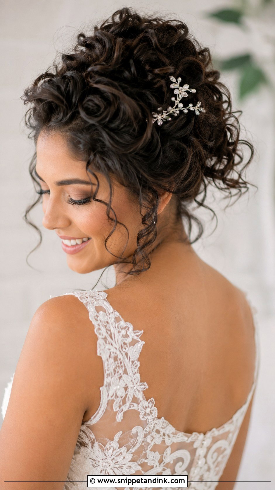 Romantic Curly Updo - Snippet and Ink - 30 Wedding Hair Up Ideas