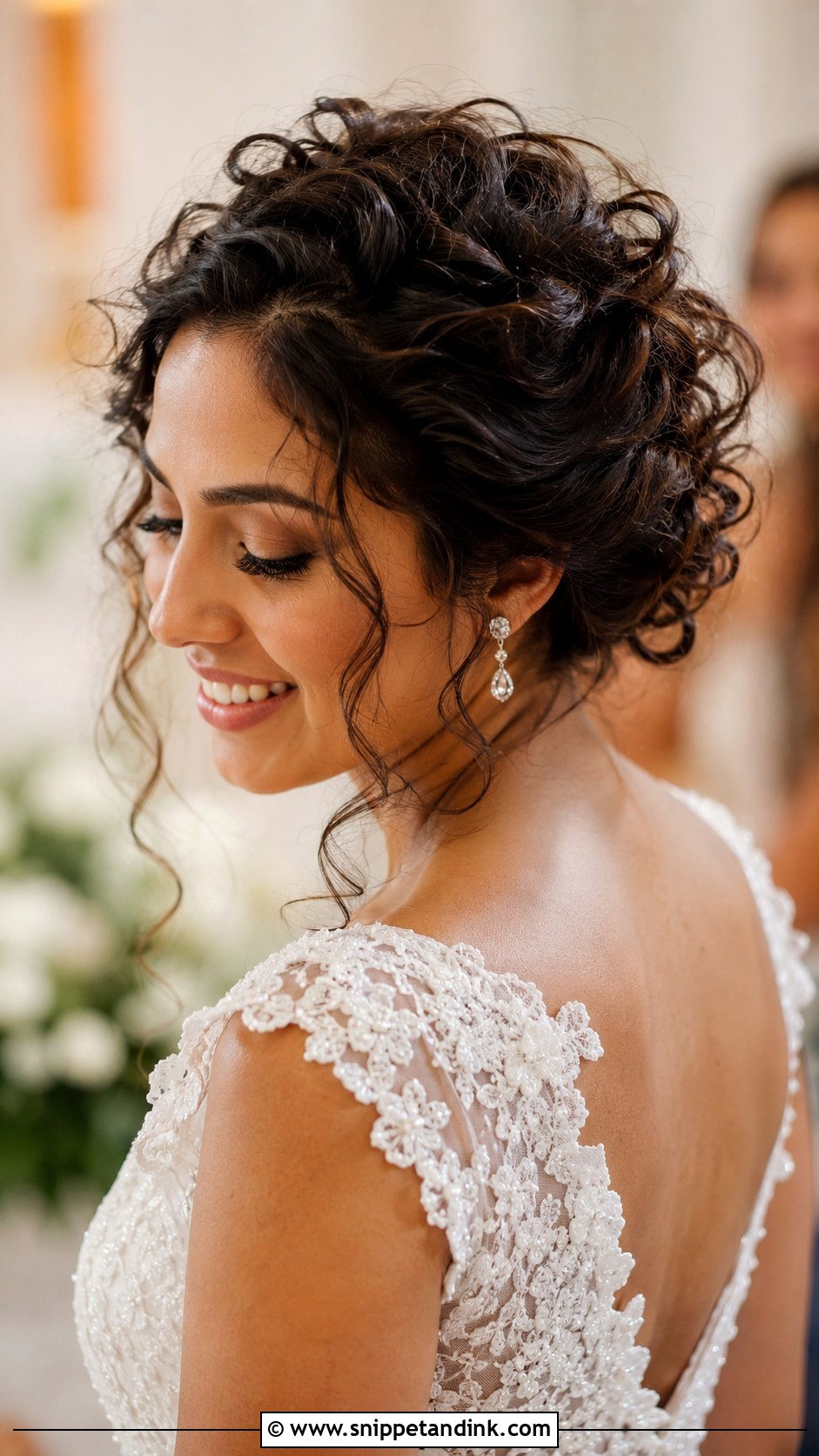 Romantic Curly Updo - Snippet and Ink - 35 Bridal Updo Ideas