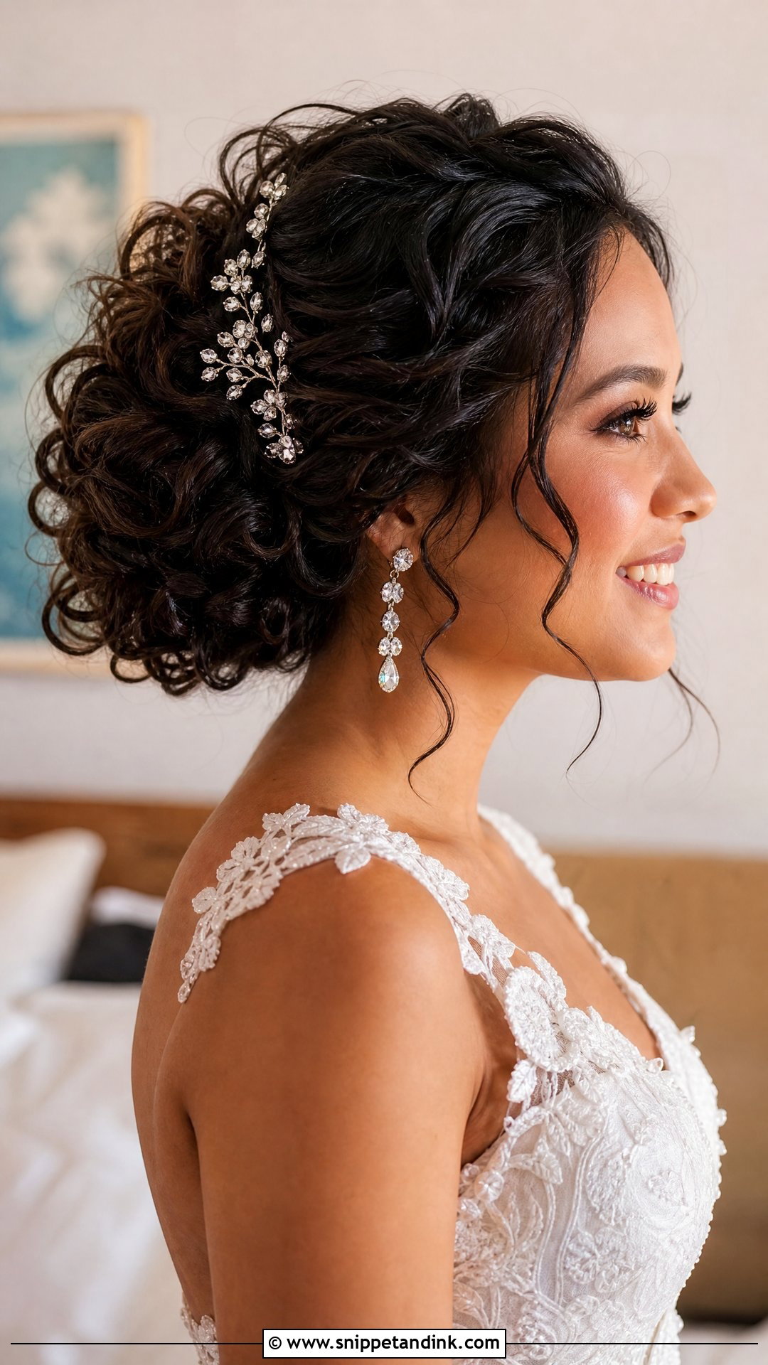 Romantic Curly Updo - Snippet and Ink - 20 Hair Updo for Wedding Ideas