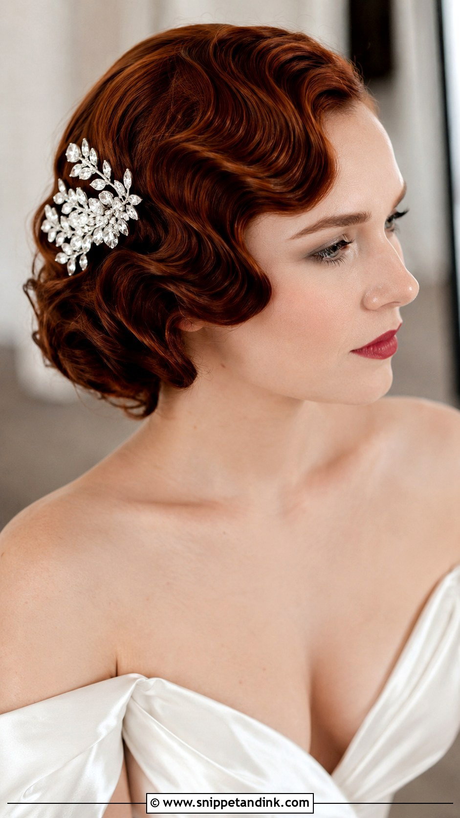 Romantic Finger Waves Bob - Snippet and Ink - 25 Short Hair Style for Wedding Ideas