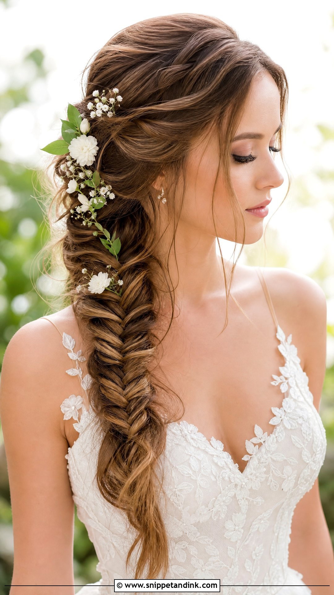 Romantic Fishtail Braid for Brides - Snippet and Ink - 25 2025 Bridal Hair Ideas