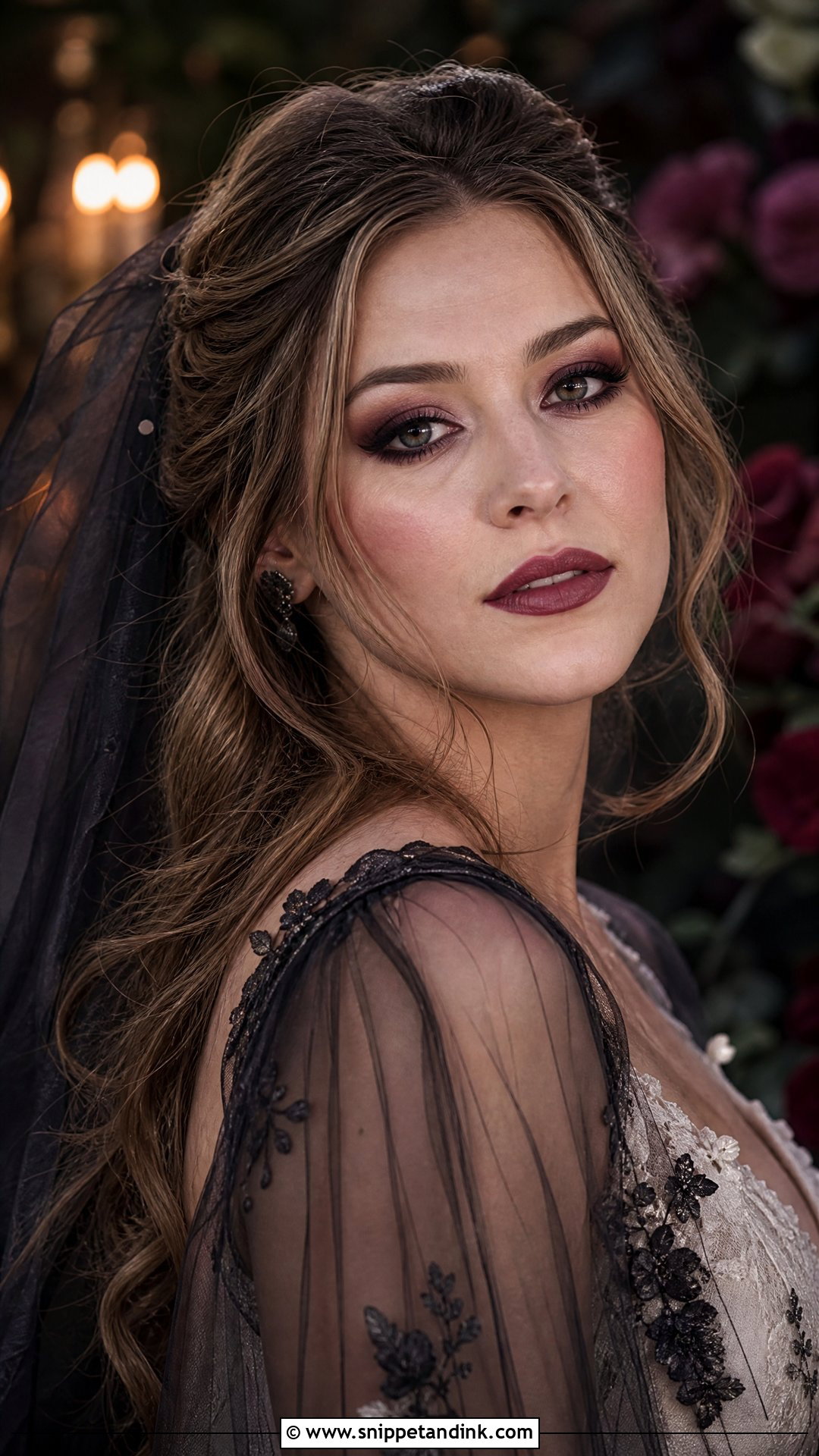 Romantic Goth Bridal Makeup - Snippet and Ink - 20 Goth Bridal Makeup Ideas