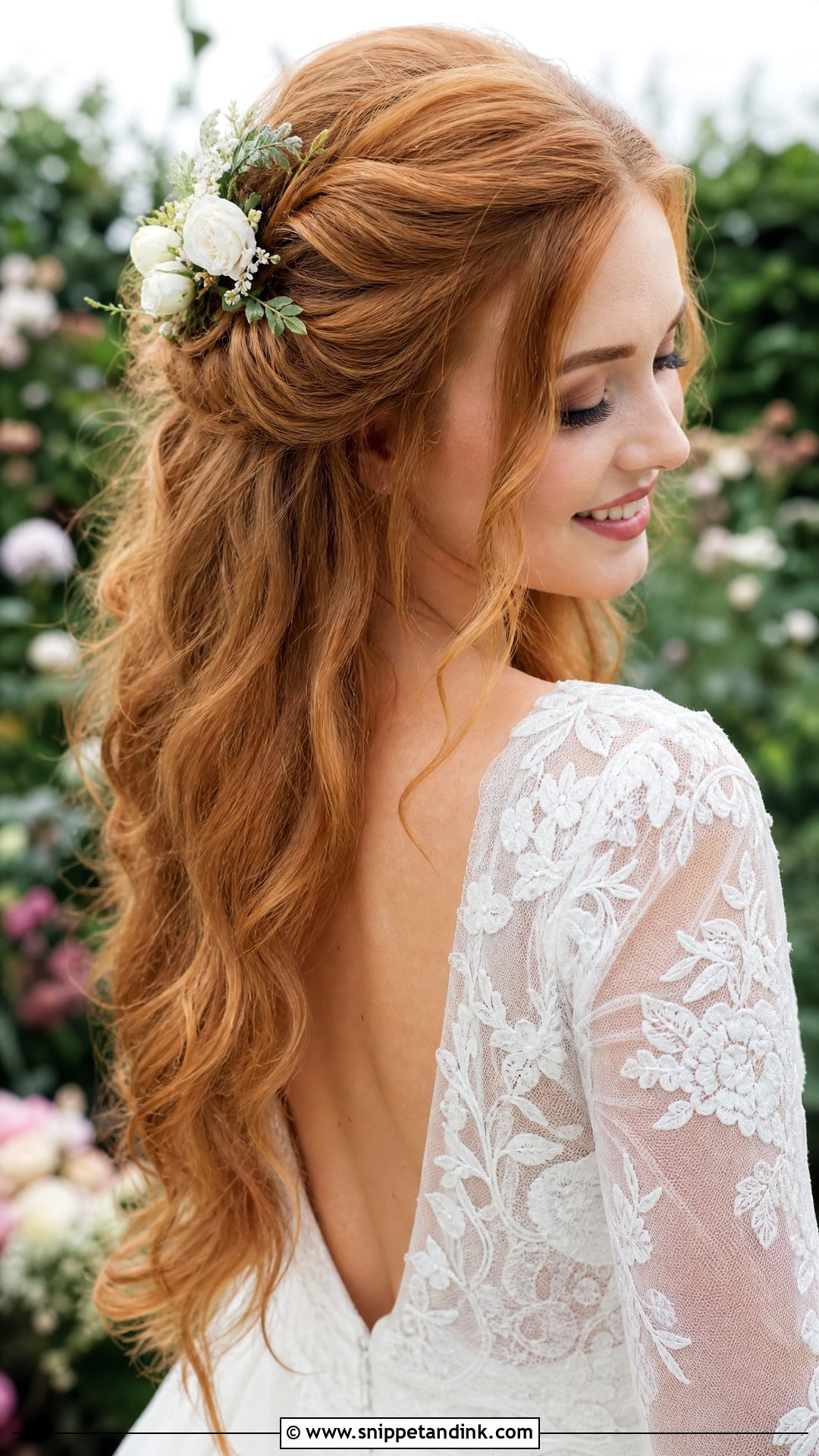 Romantic Half Up Half Down - Snippet and Ink - 20 Timeless Wedding Hairstyles