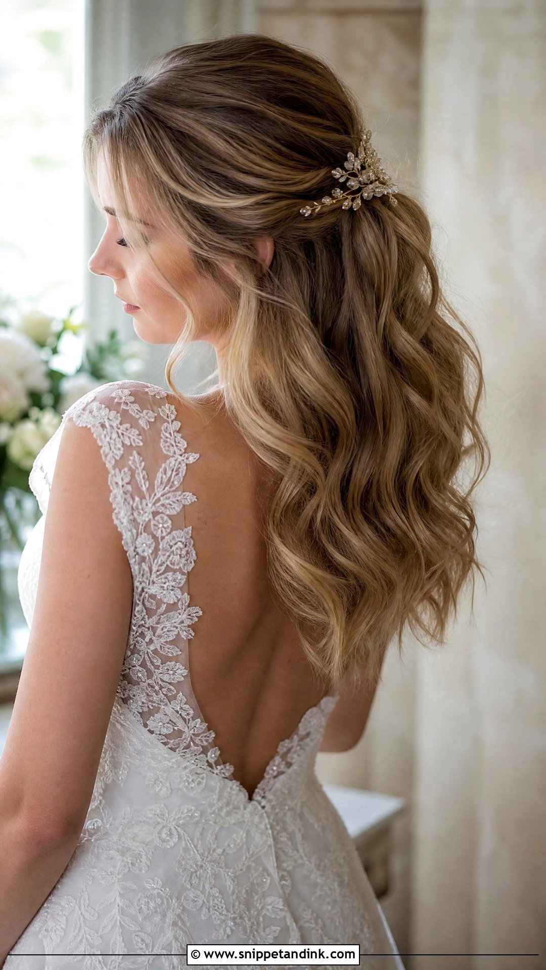 Romantic Half Up Half Down - Snippet and Ink - 20 Classic Bride Hairstyles