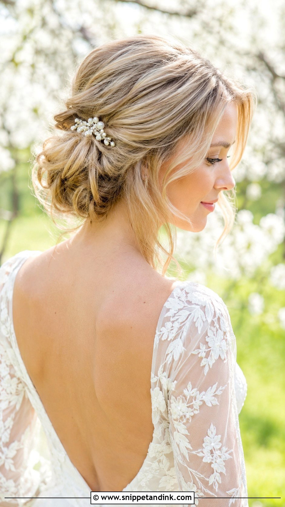 Romantic Loose Bun for Fine Hair - Snippet and Ink - 20 Wedding Hair Fine Hair Ideas