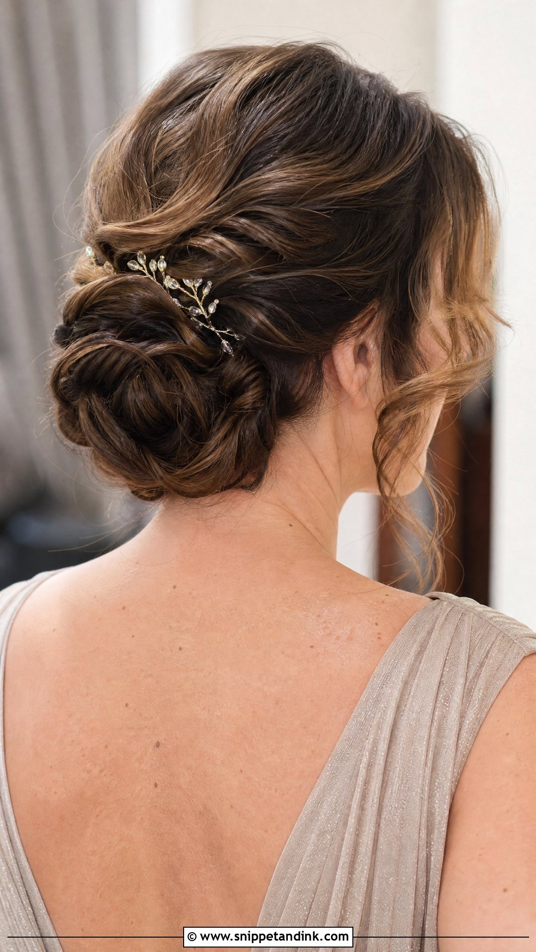 Romantic Loose Bun with Twists - Snippet and Ink - 20 Mother Hairstyles for Wedding