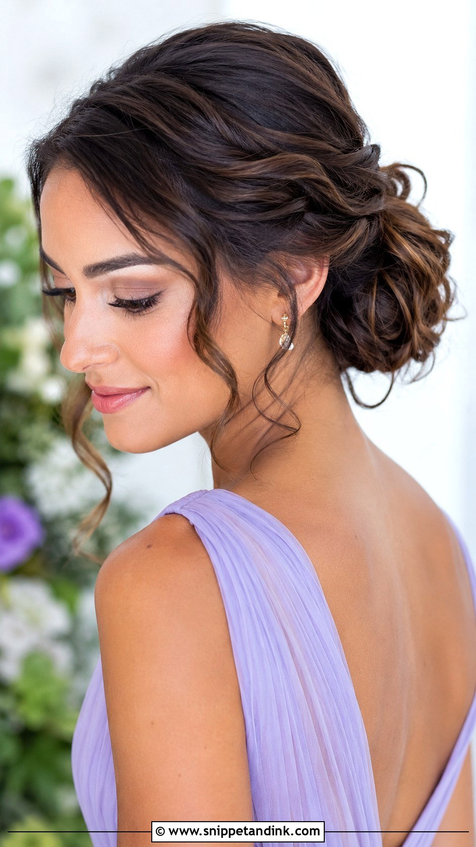 Romantic Loose Chignon - Snippet and Ink - 20 Medium Maid of Honor Hairstyles