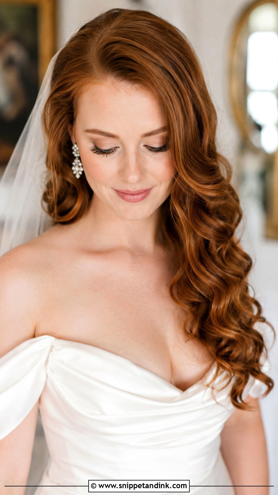 Romantic Loose Curls - Snippet and Ink - 30 Long Hair Wedding Styles