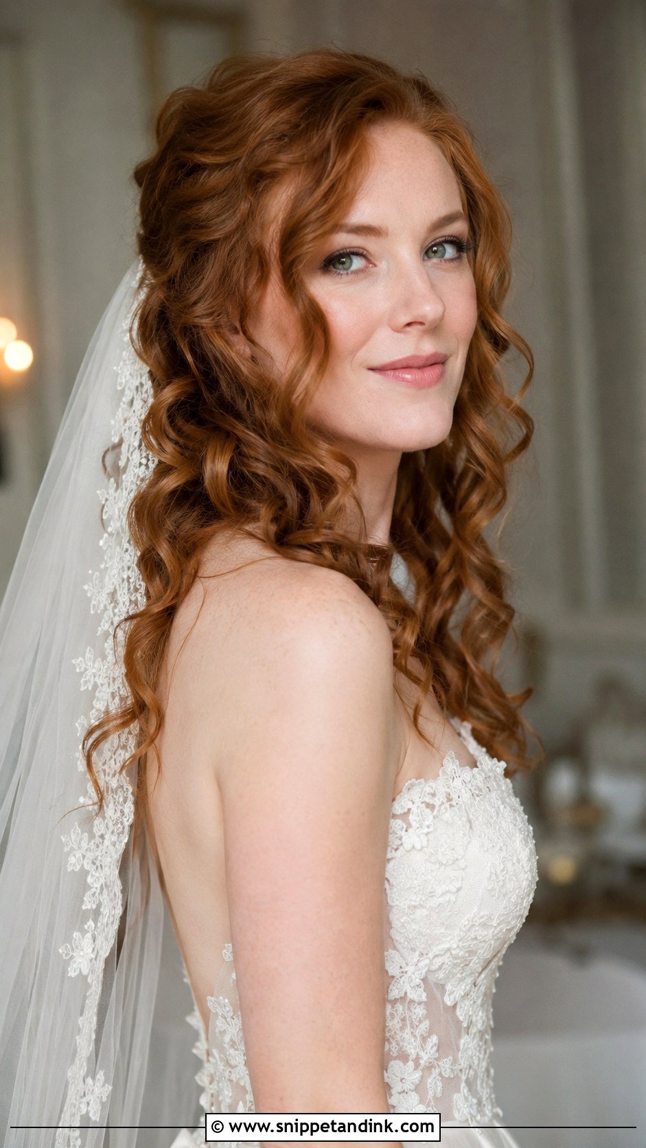 Romantic Loose Curls - Snippet and Ink - 30 Wedding Hair Do Ideas